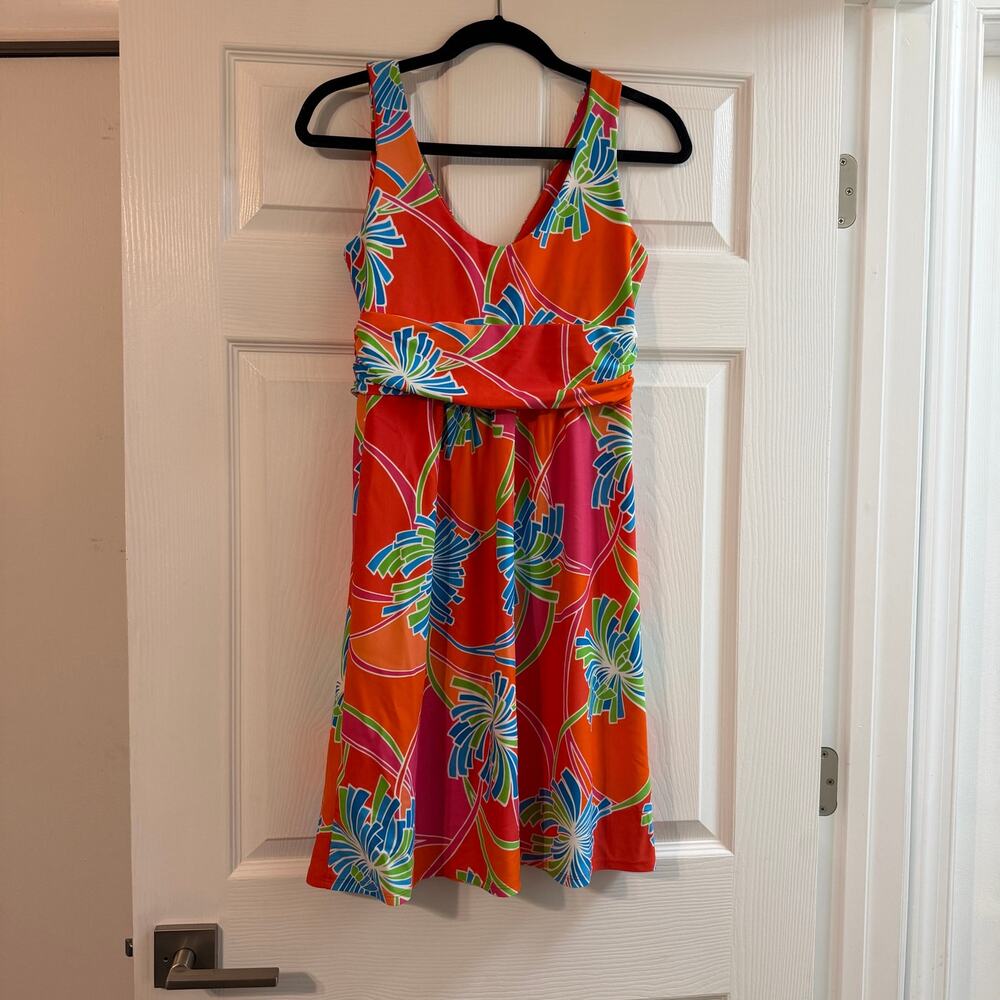 Jude Connally Resort Style Bright Print Dress  Sz Small